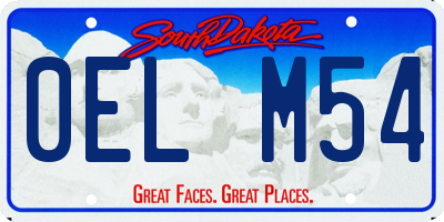SD license plate 0ELM54