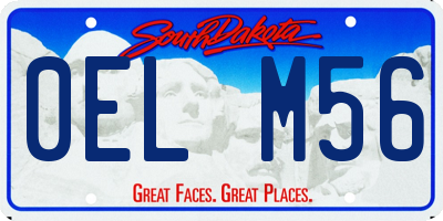 SD license plate 0ELM56