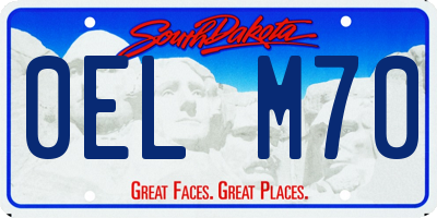 SD license plate 0ELM70