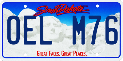SD license plate 0ELM76