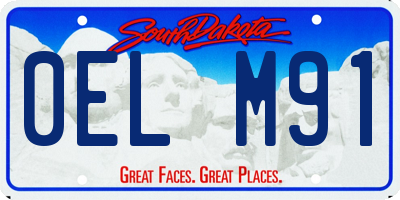 SD license plate 0ELM91