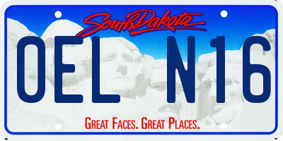 SD license plate 0ELN16