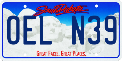 SD license plate 0ELN39
