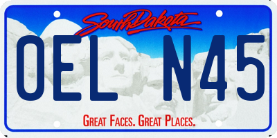 SD license plate 0ELN45