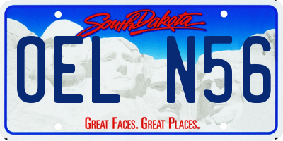 SD license plate 0ELN56