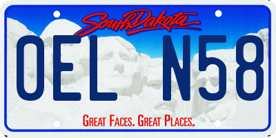 SD license plate 0ELN58