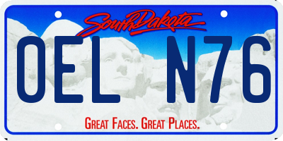 SD license plate 0ELN76