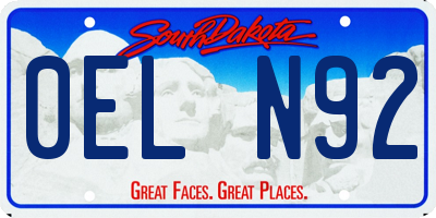 SD license plate 0ELN92