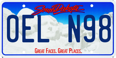 SD license plate 0ELN98