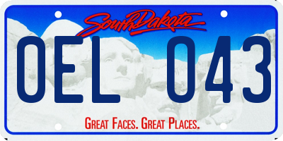 SD license plate 0ELO43