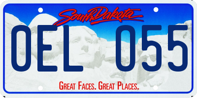 SD license plate 0ELO55