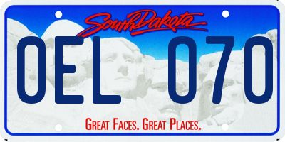 SD license plate 0ELO70