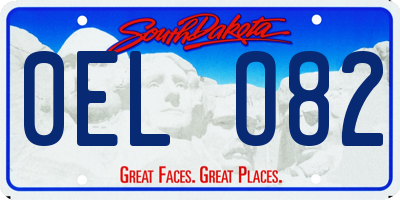 SD license plate 0ELO82