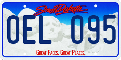 SD license plate 0ELO95