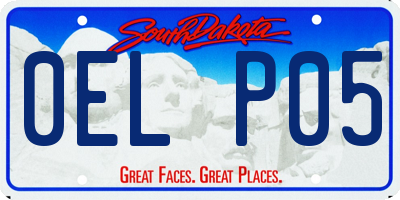 SD license plate 0ELP05