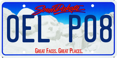 SD license plate 0ELP08