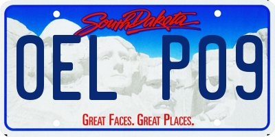 SD license plate 0ELP09