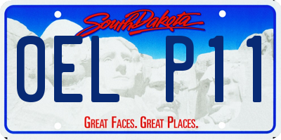 SD license plate 0ELP11