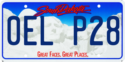 SD license plate 0ELP28