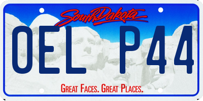 SD license plate 0ELP44