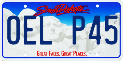 SD license plate 0ELP45
