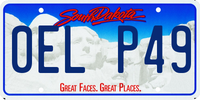 SD license plate 0ELP49