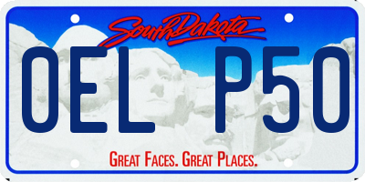 SD license plate 0ELP50