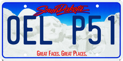SD license plate 0ELP51