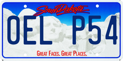 SD license plate 0ELP54