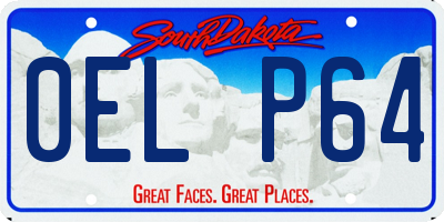 SD license plate 0ELP64