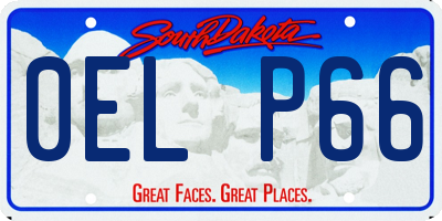 SD license plate 0ELP66