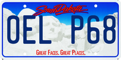 SD license plate 0ELP68