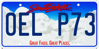 SD license plate 0ELP73