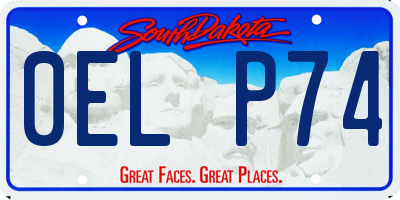 SD license plate 0ELP74