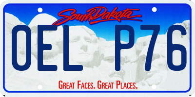 SD license plate 0ELP76