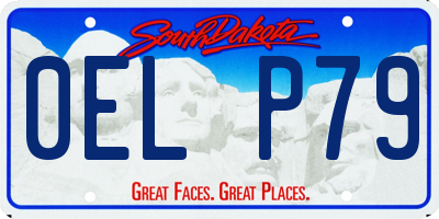SD license plate 0ELP79