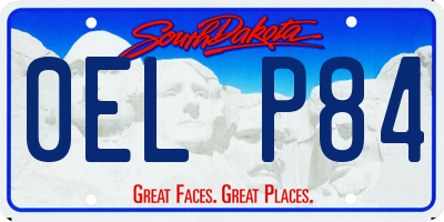 SD license plate 0ELP84