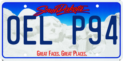 SD license plate 0ELP94