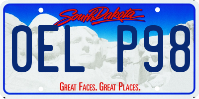 SD license plate 0ELP98