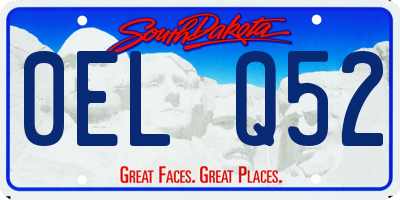 SD license plate 0ELQ52