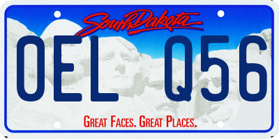 SD license plate 0ELQ56