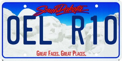 SD license plate 0ELR10