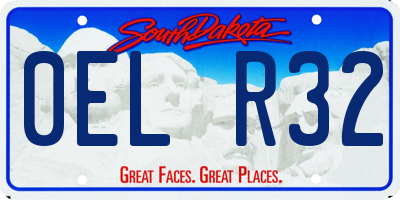 SD license plate 0ELR32