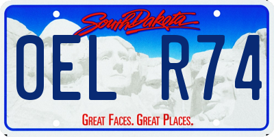 SD license plate 0ELR74