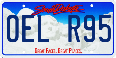 SD license plate 0ELR95