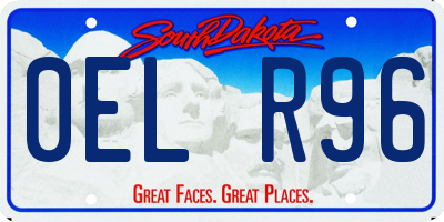 SD license plate 0ELR96