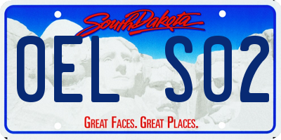 SD license plate 0ELS02