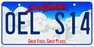 SD license plate 0ELS14