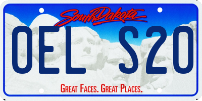 SD license plate 0ELS20