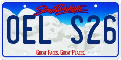 SD license plate 0ELS26
